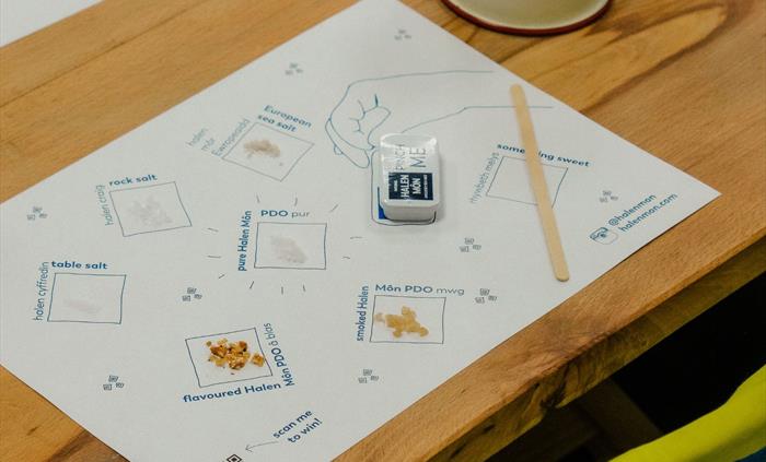 Salt tasting as a part of the Halen Môn tour